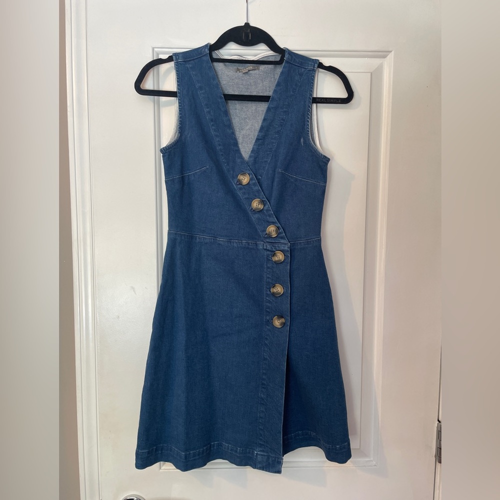 Oasis Blue Denim Wrap Dress